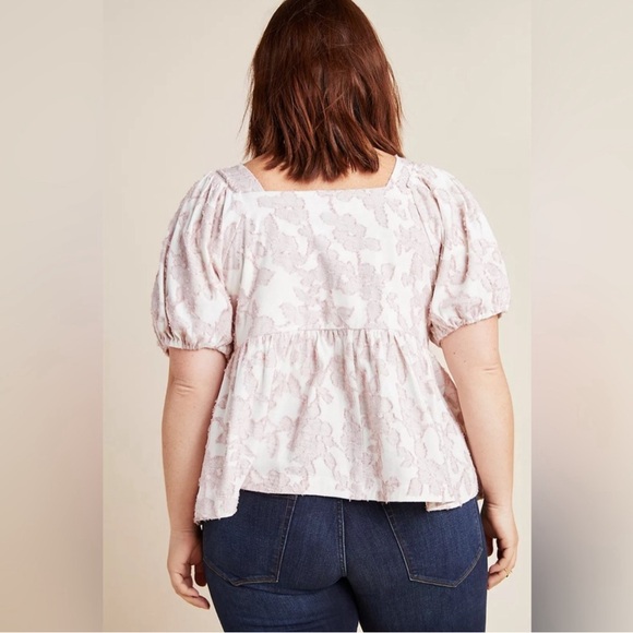 Anthropologie Maeve Batia Textured Babydoll Top Size M - Picture 5 of 15